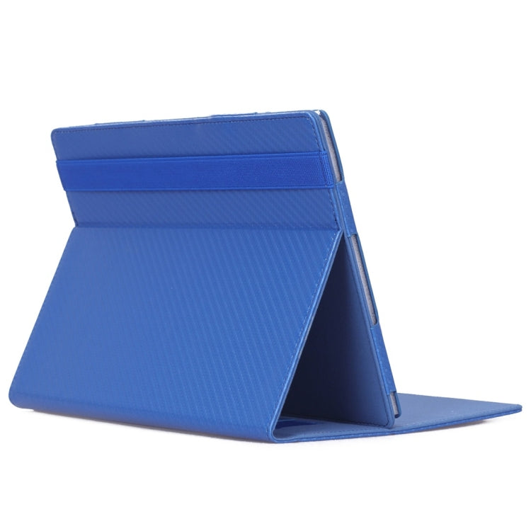 For Sony DPT-CP1 10.3 inch (2018) Carbon Fiber Texture PU Horizontal Flip Leather Case with Holder & Pen Slot & Hand Strap