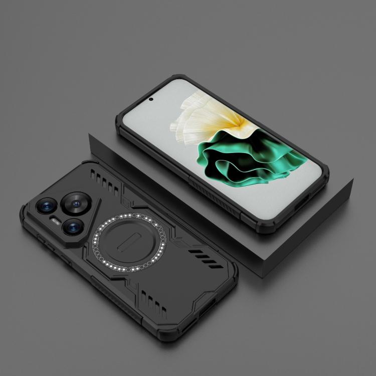 For Huawei Pura 70 Butterfly Armor MagSafe Magnetic Ring Shockproof Phone Case