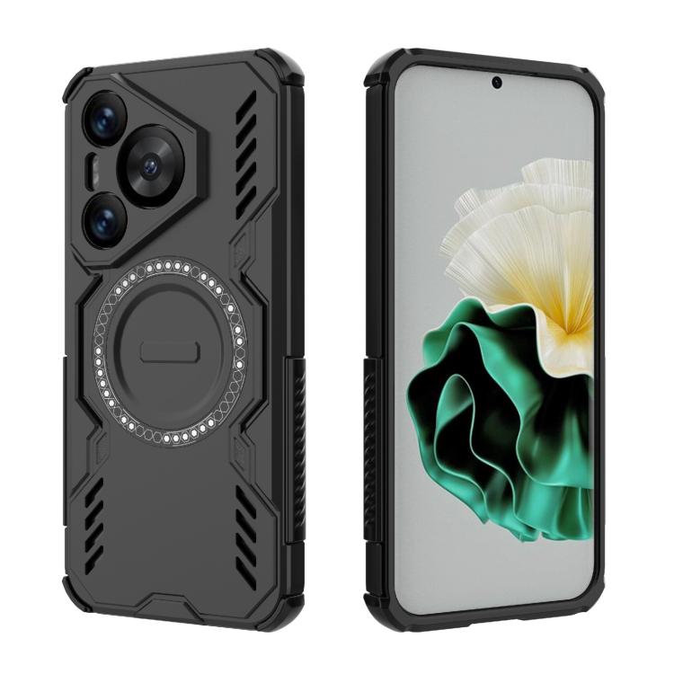 For Huawei Pura 70 Butterfly Armor MagSafe Magnetic Ring Shockproof Phone Case