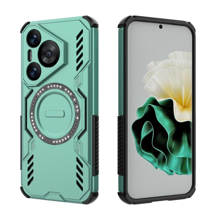 For Huawei Pura 70 Butterfly Armor MagSafe Magnetic Ring Shockproof Phone Case