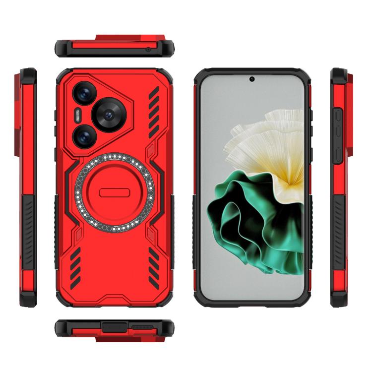 For Huawei Pura 70 Butterfly Armor MagSafe Magnetic Ring Shockproof Phone Case