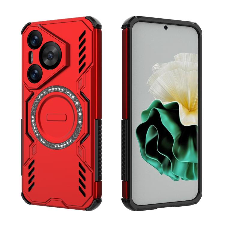For Huawei Pura 70 Butterfly Armor MagSafe Magnetic Ring Shockproof Phone Case