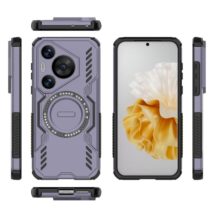 For Huawei Pura 70 Pro Butterfly Armor MagSafe Magnetic Ring Shockproof Phone Case