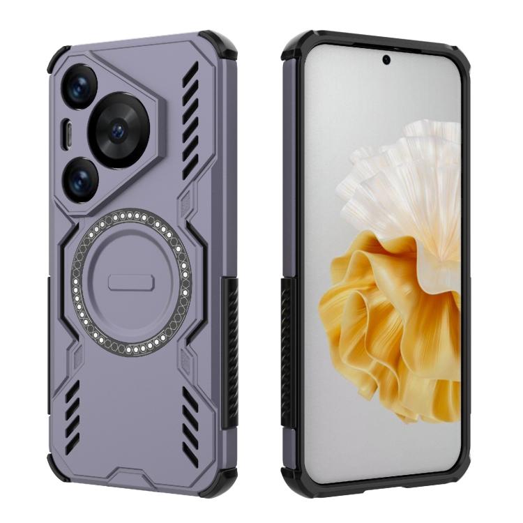 For Huawei Pura 70 Pro Butterfly Armor MagSafe Magnetic Ring Shockproof Phone Case