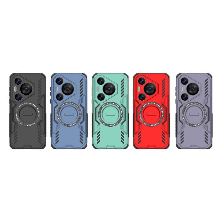 For Huawei Pura 70 Pro Butterfly Armor MagSafe Magnetic Ring Shockproof Phone Case