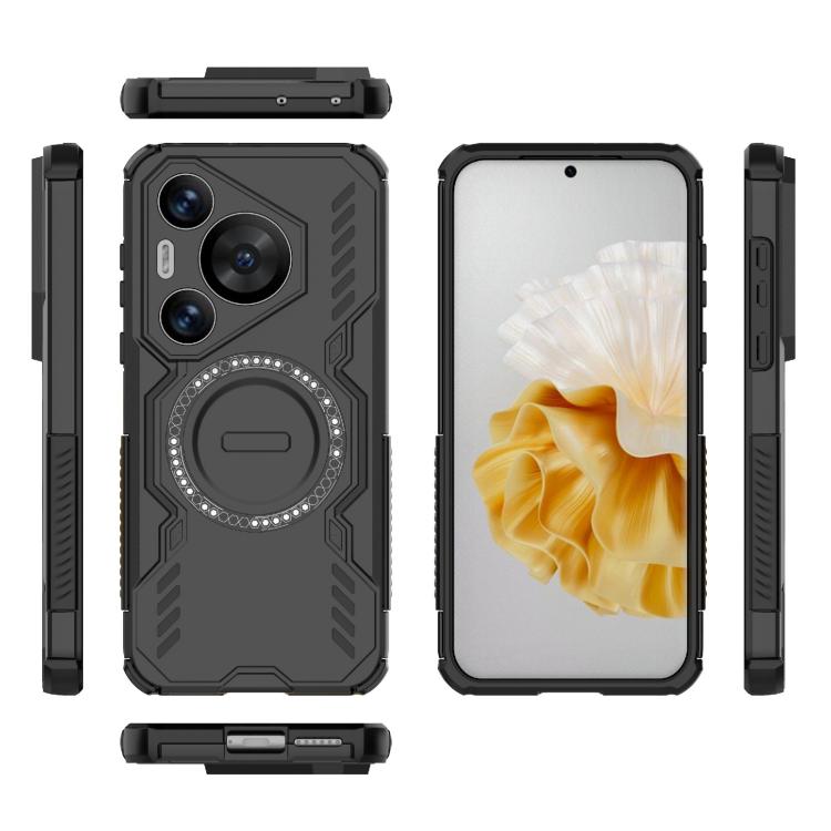 For Huawei Pura 70 Pro Butterfly Armor MagSafe Magnetic Ring Shockproof Phone Case