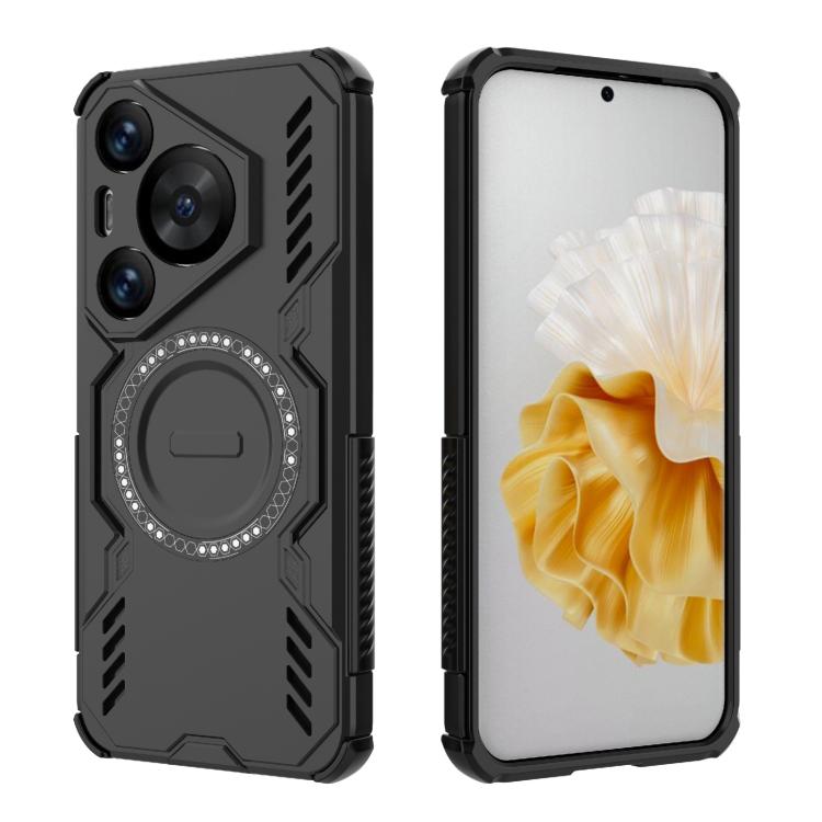 For Huawei Pura 70 Pro Butterfly Armor MagSafe Magnetic Ring Shockproof Phone Case