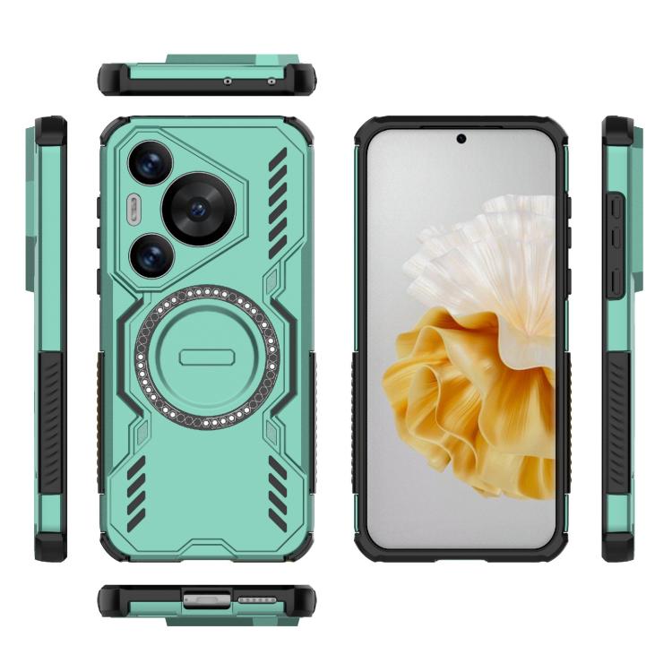 For Huawei Pura 70 Pro Butterfly Armor MagSafe Magnetic Ring Shockproof Phone Case
