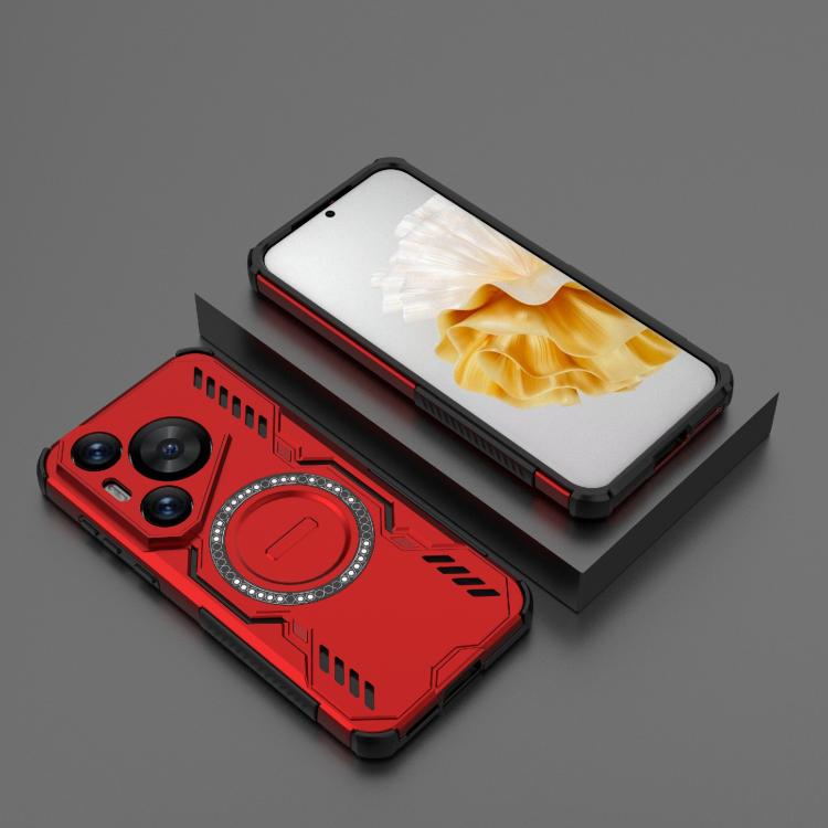 For Huawei Pura 70 Pro Butterfly Armor MagSafe Magnetic Ring Shockproof Phone Case