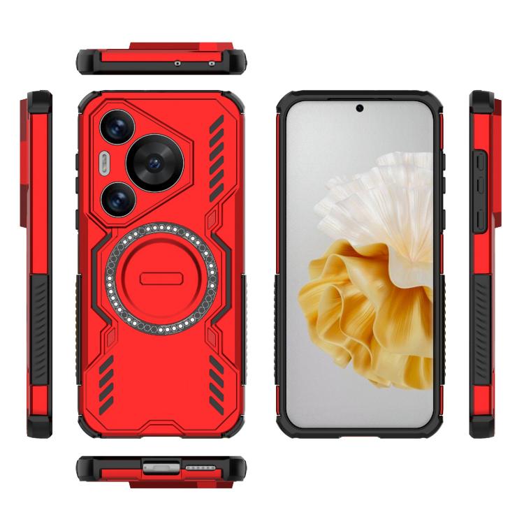 For Huawei Pura 70 Pro Butterfly Armor MagSafe Magnetic Ring Shockproof Phone Case