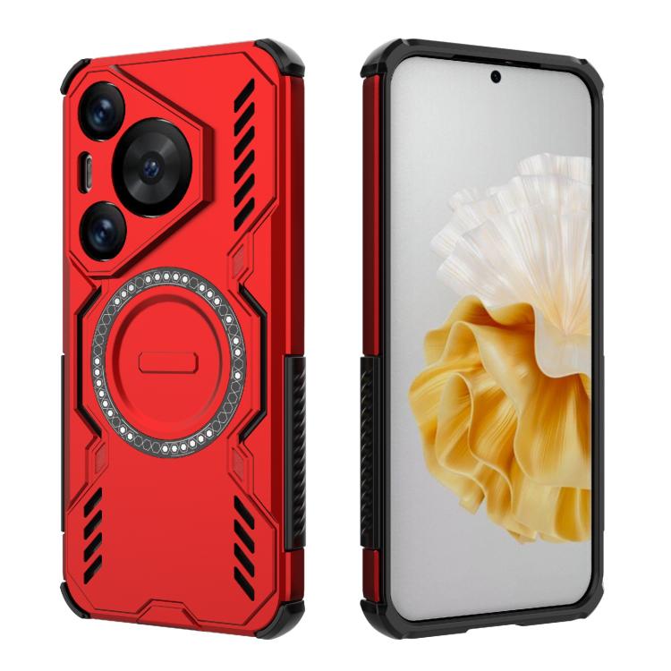 For Huawei Pura 70 Pro Butterfly Armor MagSafe Magnetic Ring Shockproof Phone Case