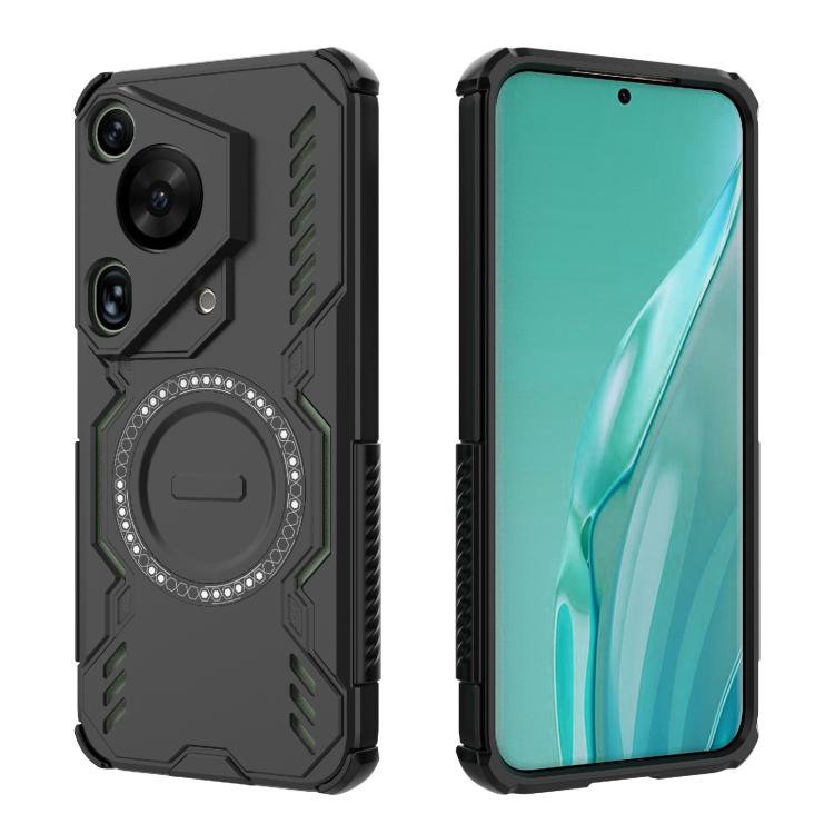 For Huawei Pura 70 Ultra Butterfly Armor MagSafe Magnetic Ring Shockproof Phone Case