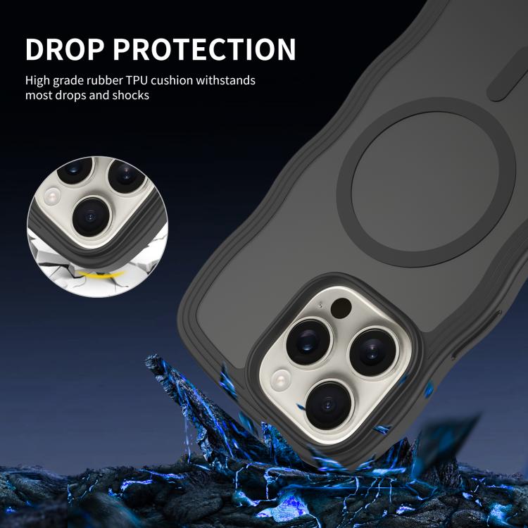 For iPhone 14 Pro Skin Feel Wave Texture MagSafe Phone Case
