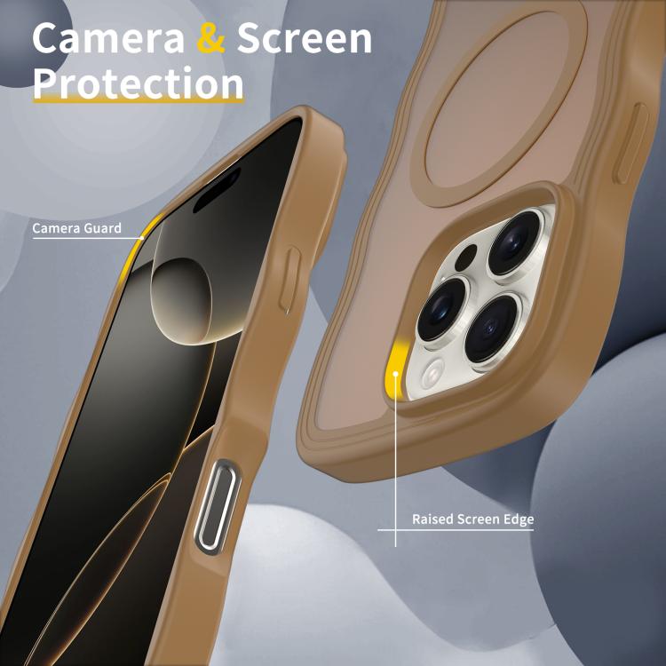 For iPhone 15 Pro Skin Feel Wave Texture MagSafe Phone Case