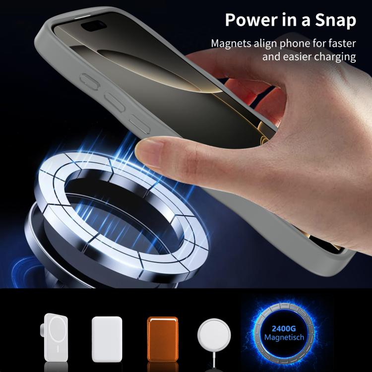 For iPhone 15 Pro Skin Feel Wave Texture MagSafe Phone Case
