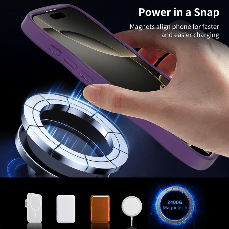 For iPhone 15 Pro Max Skin Feel Wave Texture MagSafe Phone Case