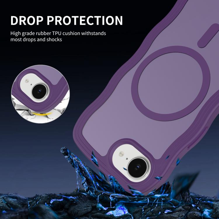 For iPhone 17e / 16e Skin Feel Wave Texture MagSafe Phone Case
