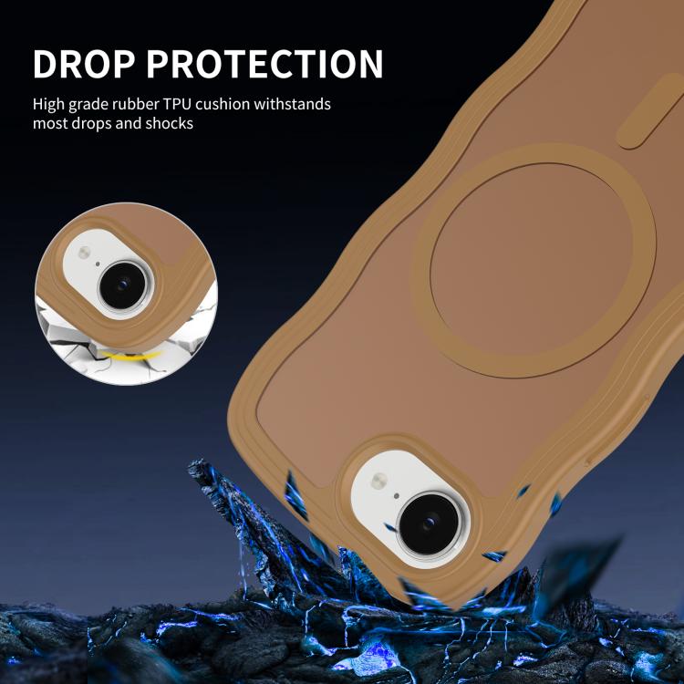 For iPhone 17e / 16e Skin Feel Wave Texture MagSafe Phone Case