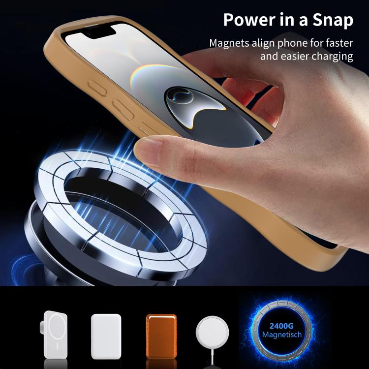 For iPhone 17e / 16e Skin Feel Wave Texture MagSafe Phone Case