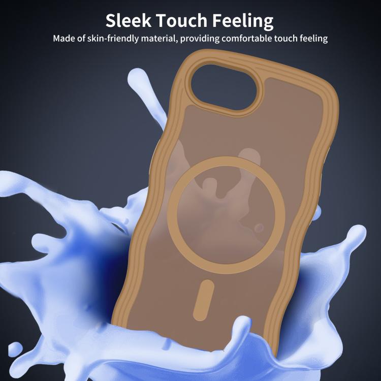 For iPhone 17e / 16e Skin Feel Wave Texture MagSafe Phone Case