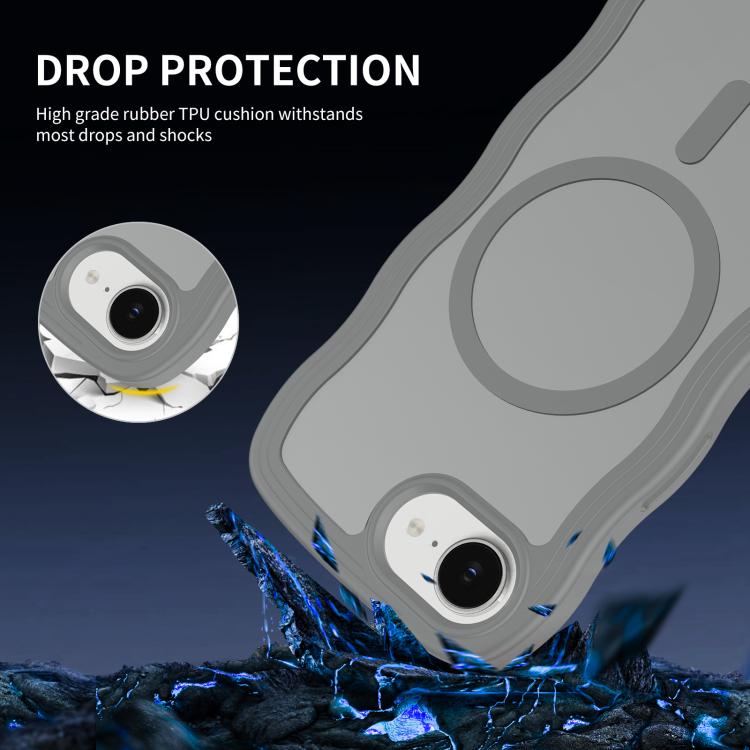 For iPhone 17e / 16e Skin Feel Wave Texture MagSafe Phone Case