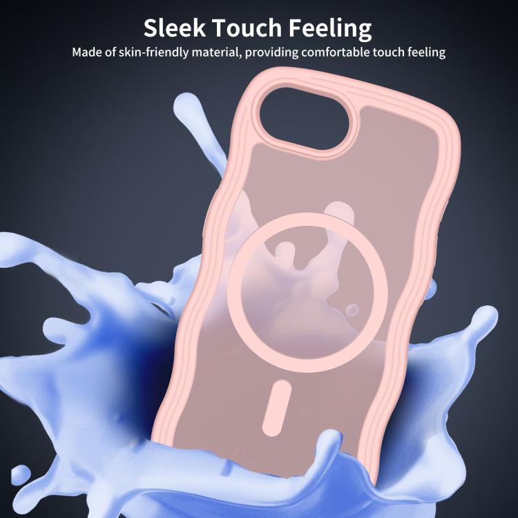 For iPhone 17e / 16e Skin Feel Wave Texture MagSafe Phone Case