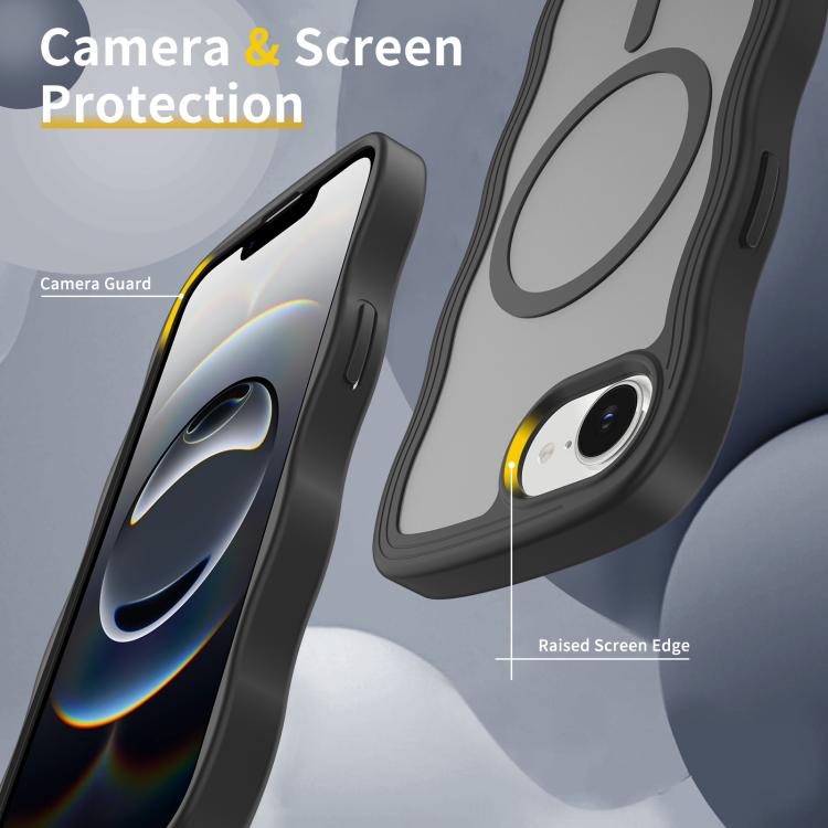 For iPhone 17e / 16e Skin Feel Wave Texture MagSafe Phone Case