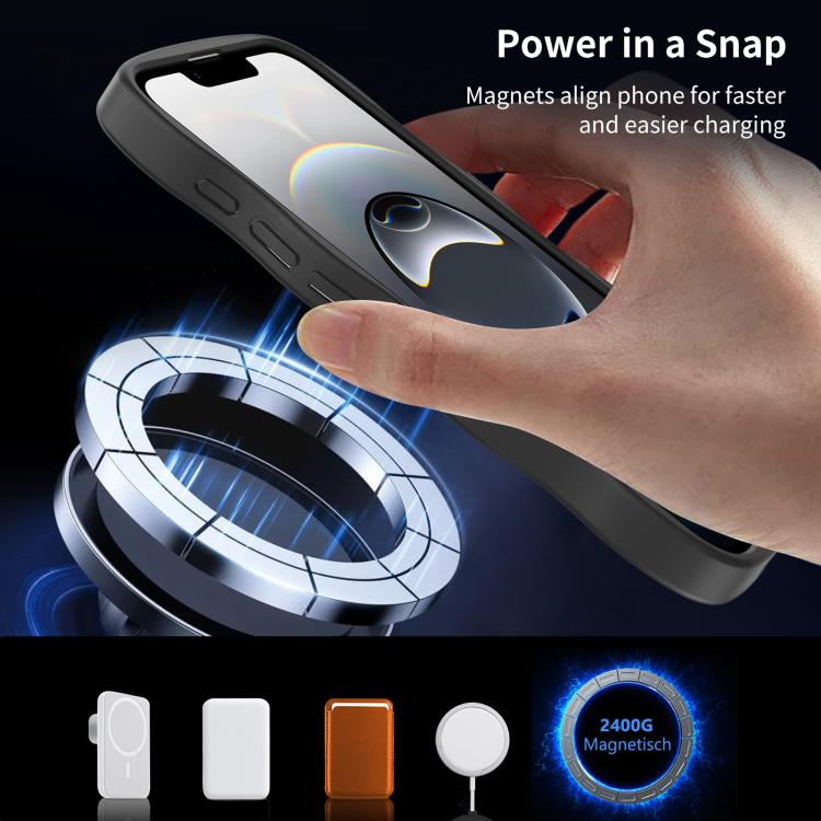 For iPhone 17e / 16e Skin Feel Wave Texture MagSafe Phone Case
