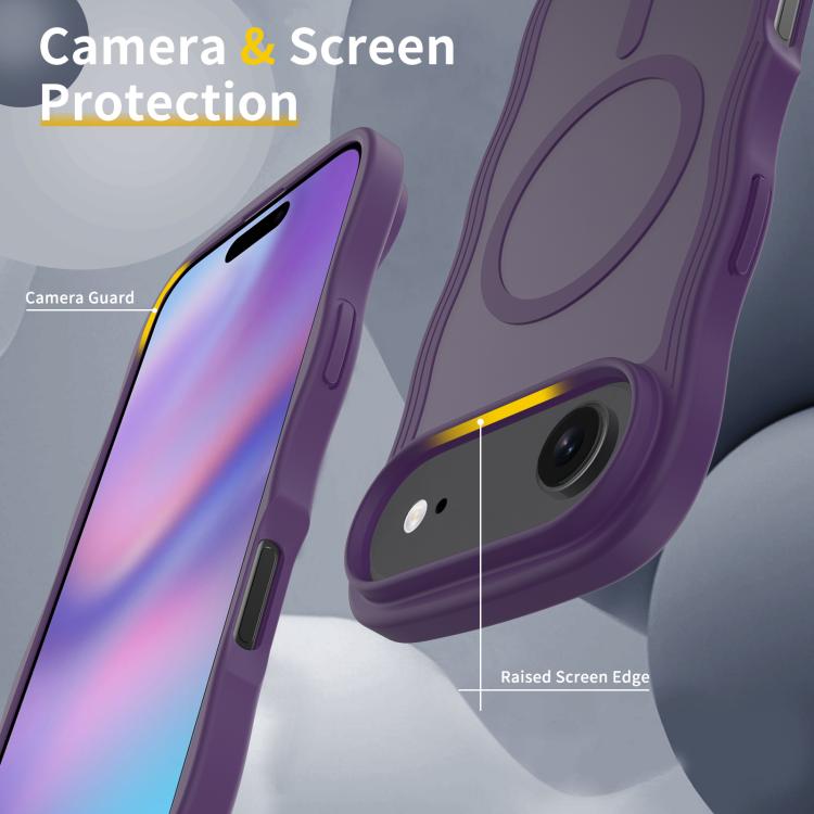 For iPhone Air Skin Feel Wave Texture MagSafe Phone Case