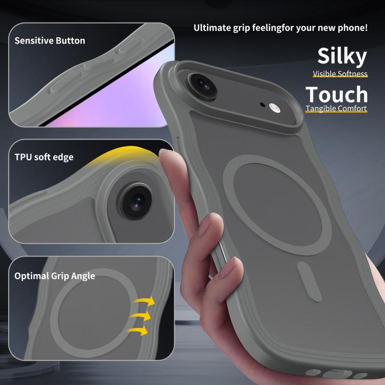 For iPhone Air Skin Feel Wave Texture MagSafe Phone Case