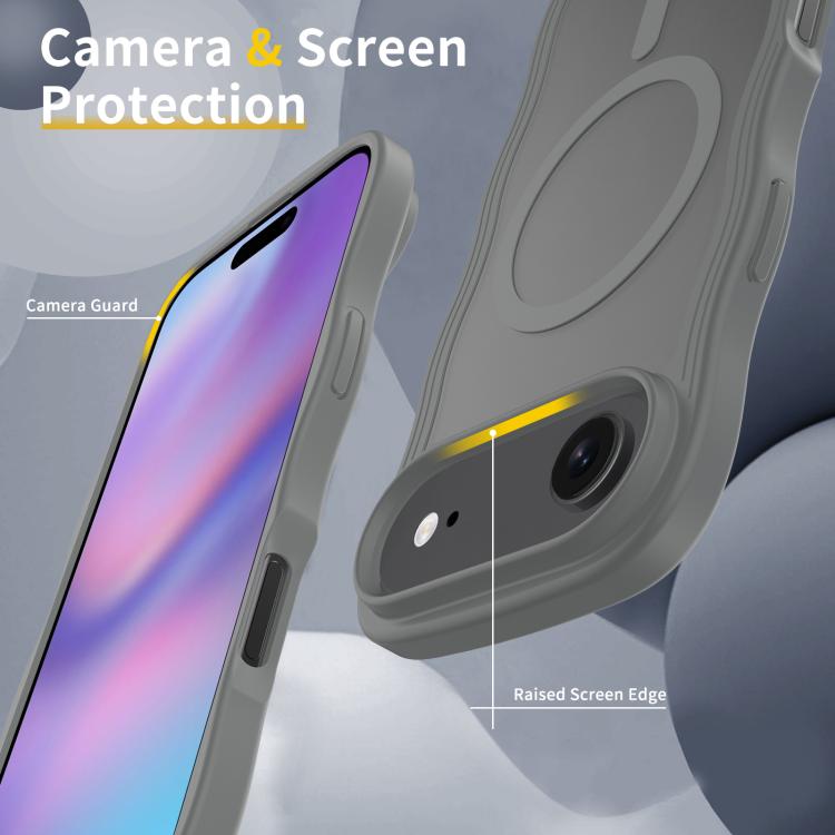 For iPhone Air Skin Feel Wave Texture MagSafe Phone Case