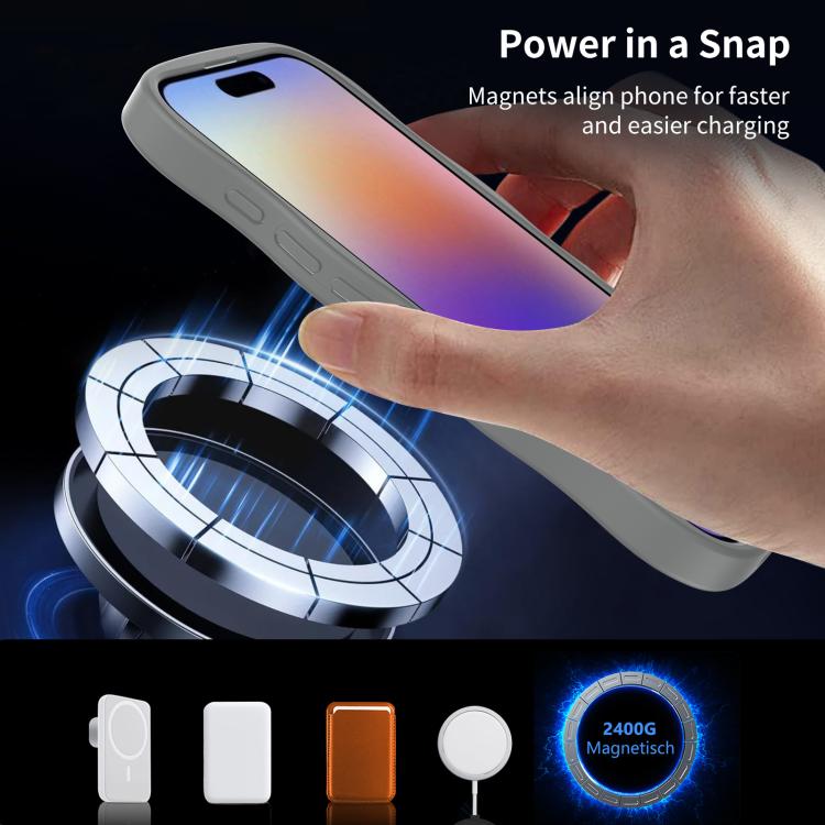 For iPhone 17 Skin Feel Wave Texture MagSafe Phone Case