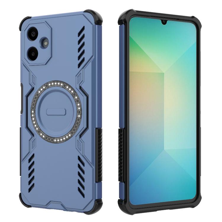 For Samsung Galaxy A06 4G Butterfly Armor MagSafe Magnetic Ring Shockproof Phone Case