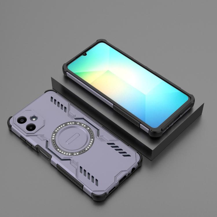 For Samsung Galaxy A06 4G Butterfly Armor MagSafe Magnetic Ring Shockproof Phone Case