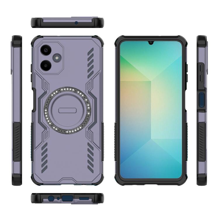 For Samsung Galaxy A06 4G Butterfly Armor MagSafe Magnetic Ring Shockproof Phone Case