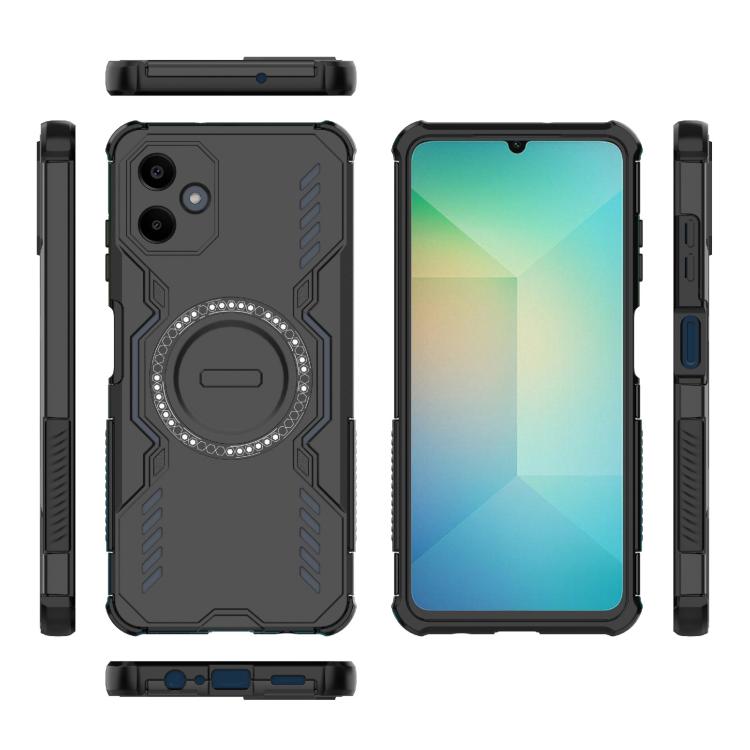For Samsung Galaxy A06 4G Butterfly Armor MagSafe Magnetic Ring Shockproof Phone Case