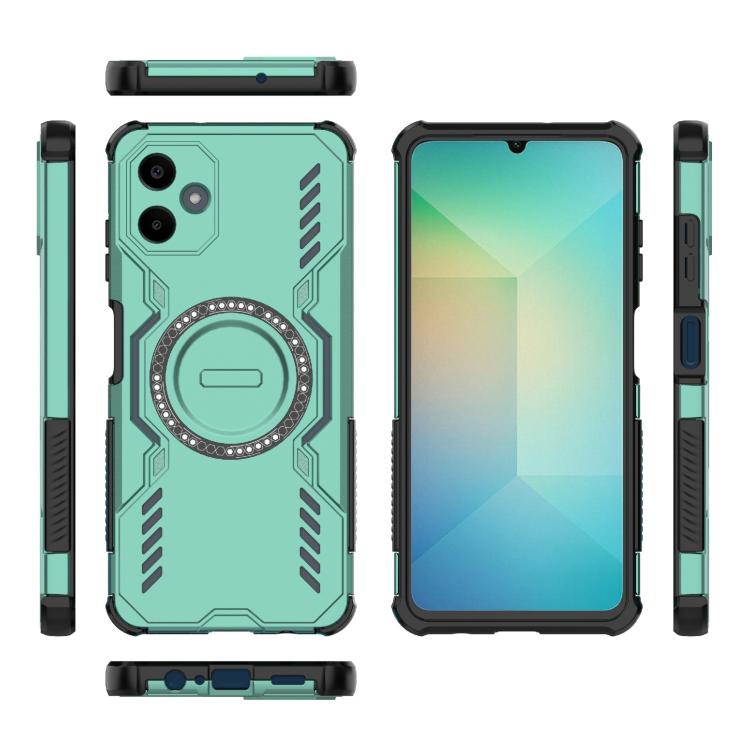 For Samsung Galaxy A06 4G Butterfly Armor MagSafe Magnetic Ring Shockproof Phone Case