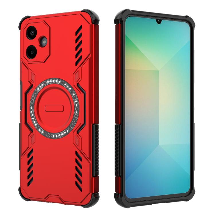 For Samsung Galaxy A06 4G Butterfly Armor MagSafe Magnetic Ring Shockproof Phone Case
