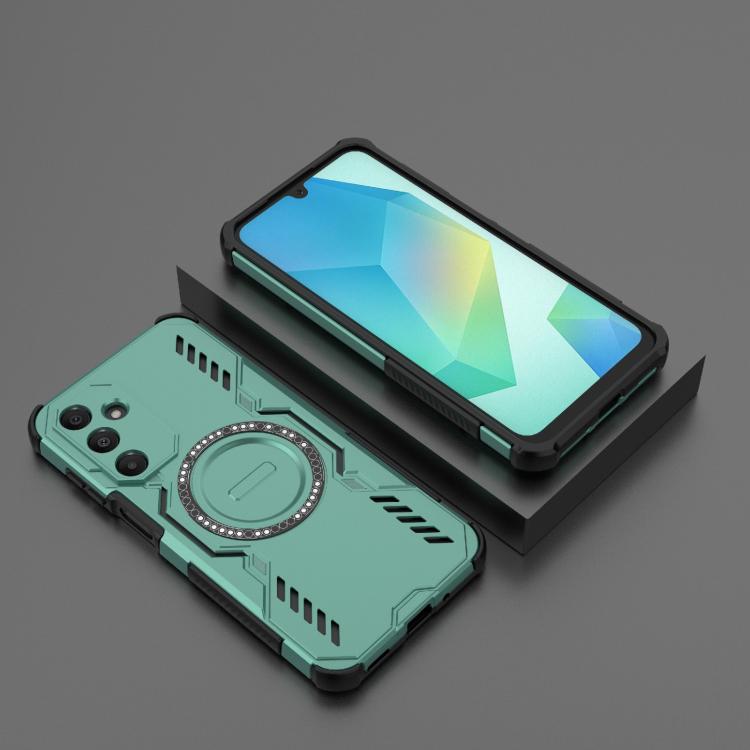 For Samsung Galaxy A16 5G Butterfly Armor MagSafe Magnetic Ring Shockproof Phone Case