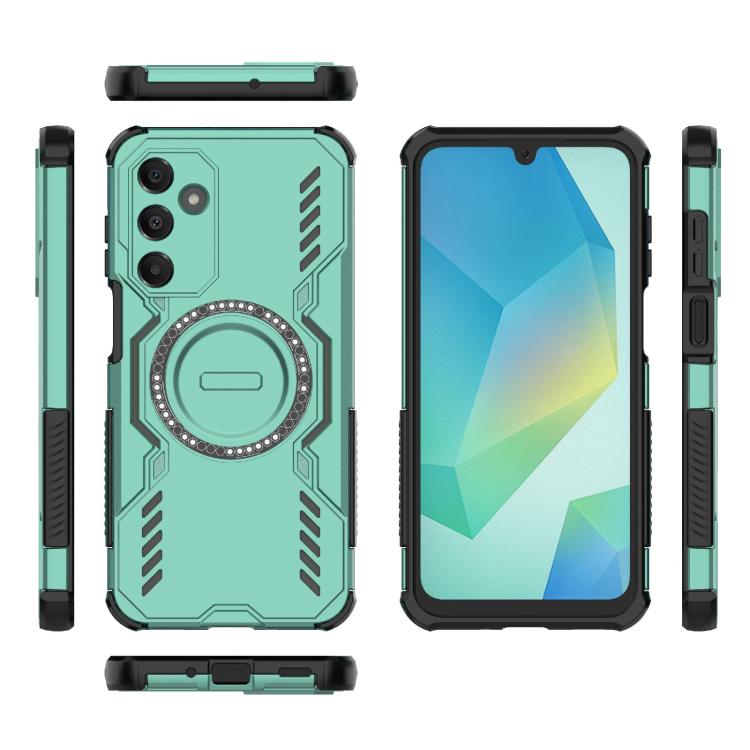 For Samsung Galaxy A16 5G Butterfly Armor MagSafe Magnetic Ring Shockproof Phone Case