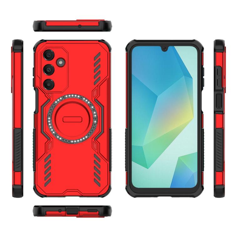 For Samsung Galaxy A16 5G Butterfly Armor MagSafe Magnetic Ring Shockproof Phone Case