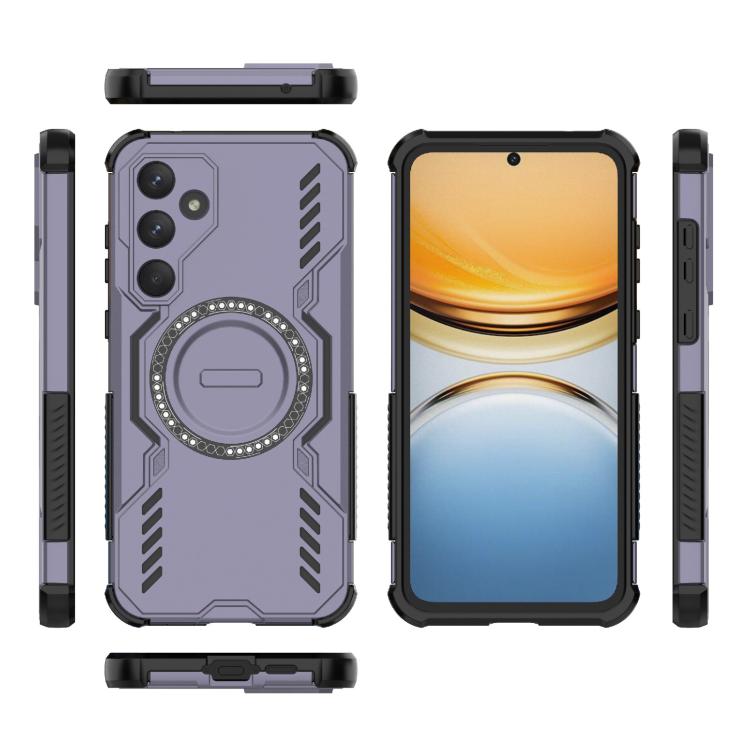 For Samsung Galaxy A55 5G Butterfly Armor MagSafe Magnetic Ring Shockproof Phone Case