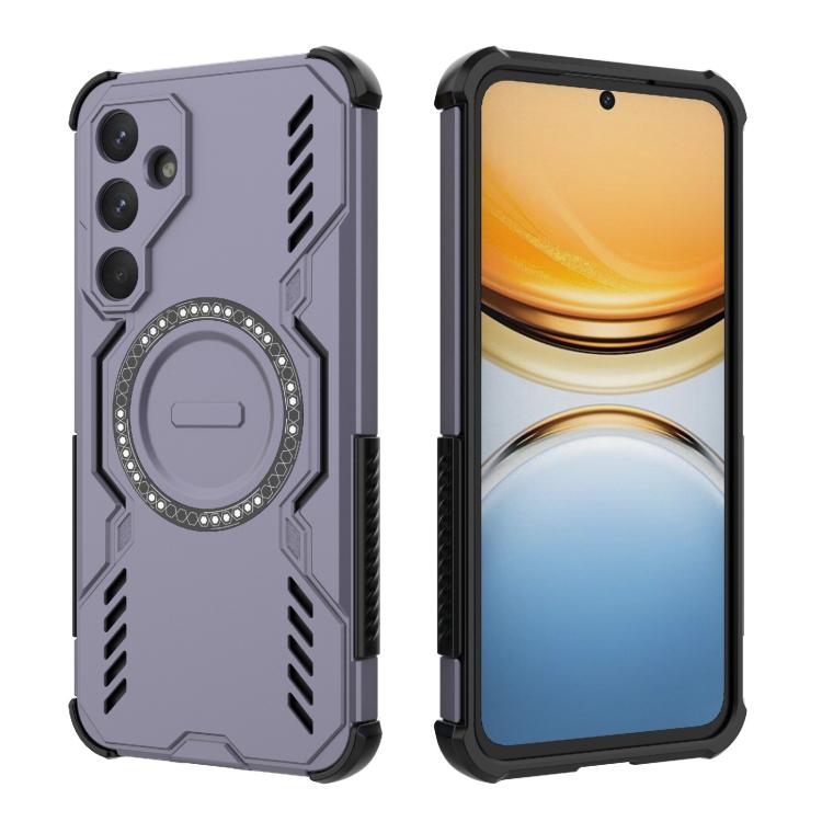 For Samsung Galaxy A55 5G Butterfly Armor MagSafe Magnetic Ring Shockproof Phone Case