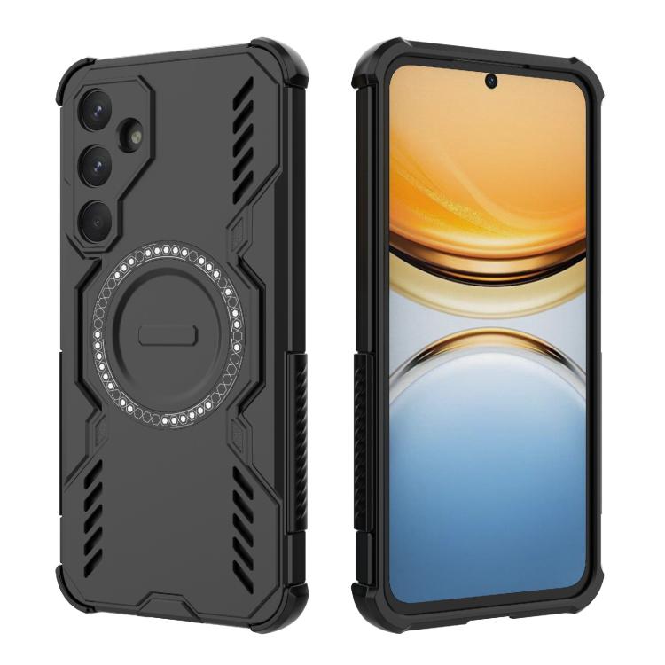 For Samsung Galaxy A55 5G Butterfly Armor MagSafe Magnetic Ring Shockproof Phone Case