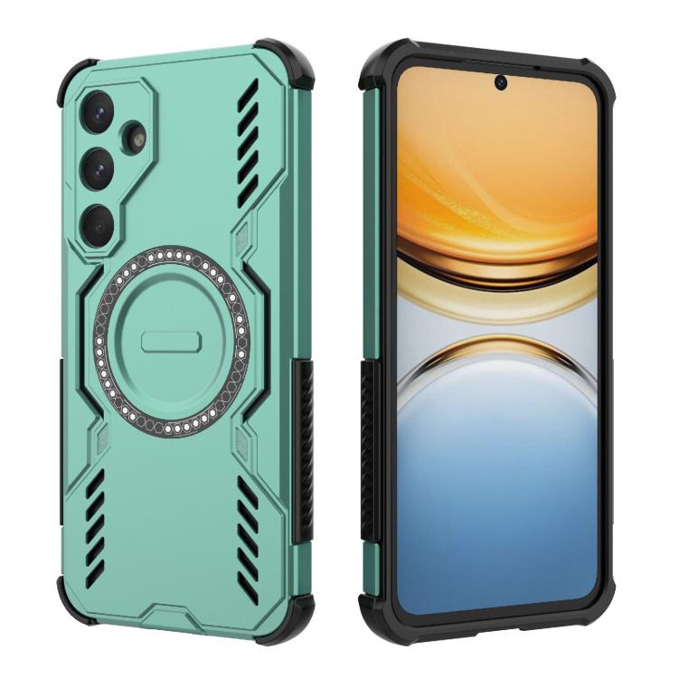 For Samsung Galaxy A55 5G Butterfly Armor MagSafe Magnetic Ring Shockproof Phone Case