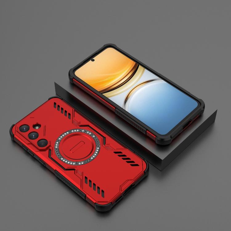 For Samsung Galaxy A55 5G Butterfly Armor MagSafe Magnetic Ring Shockproof Phone Case