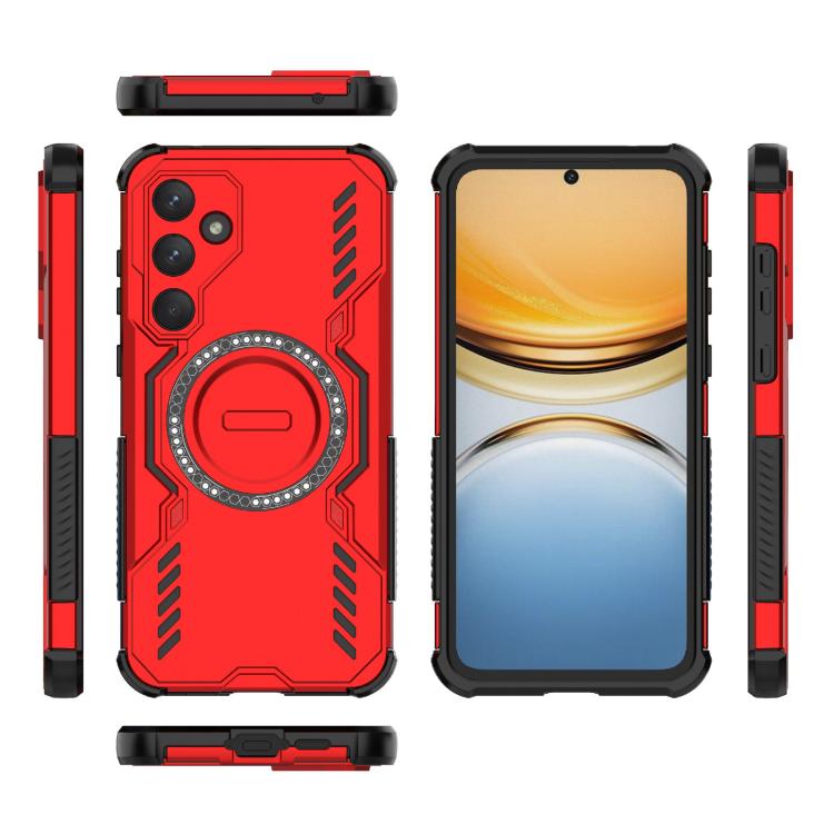 For Samsung Galaxy A55 5G Butterfly Armor MagSafe Magnetic Ring Shockproof Phone Case