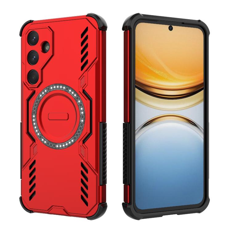 For Samsung Galaxy A55 5G Butterfly Armor MagSafe Magnetic Ring Shockproof Phone Case