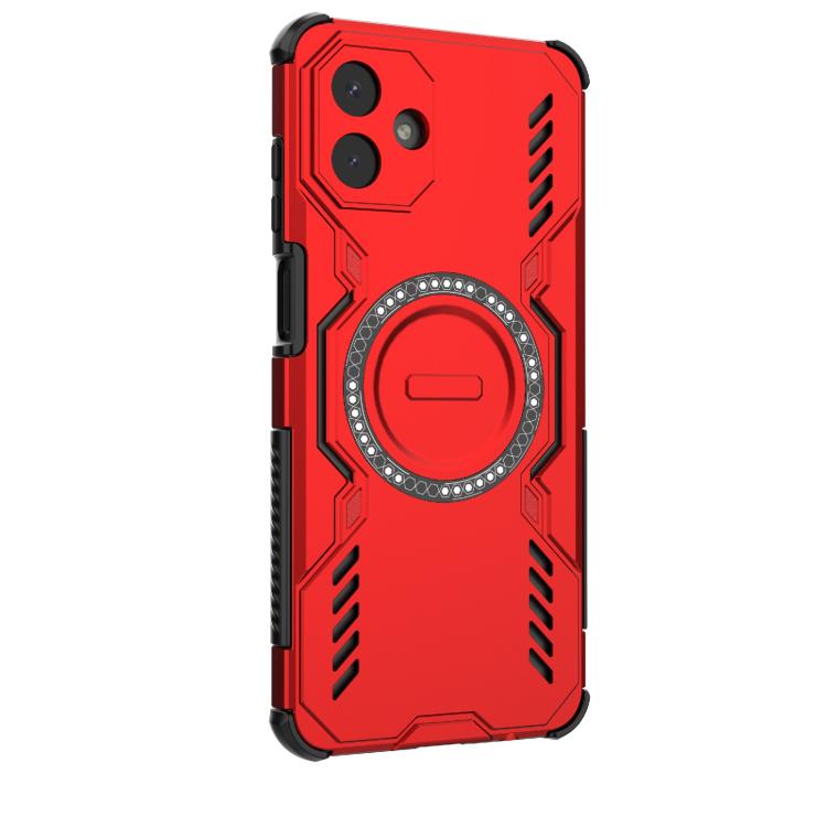For Samsung Galaxy A07 4G Butterfly Armor MagSafe Magnetic Ring Shockproof Phone Case