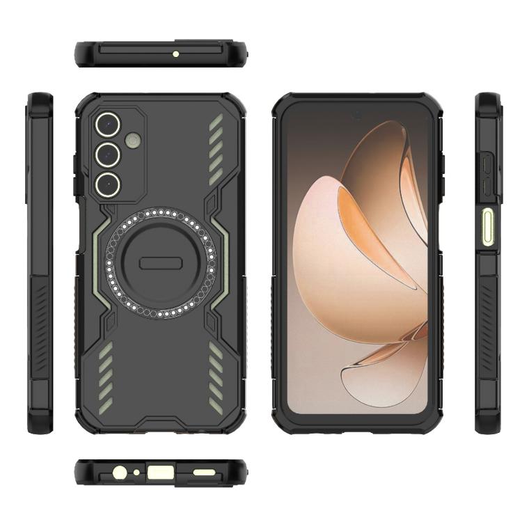 For Samsung Galaxy A15 5G Butterfly Armor MagSafe Magnetic Ring Shockproof Phone Case